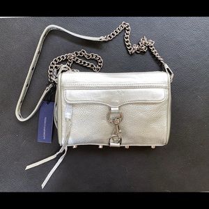 Rebecca Minkoff mini MAC crossbody bag in silver